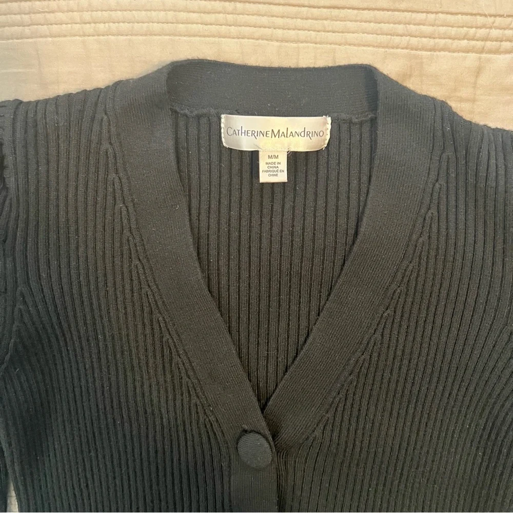 Catherine Malandrino Black Button-Up Cardigan - Picture 2 of 4